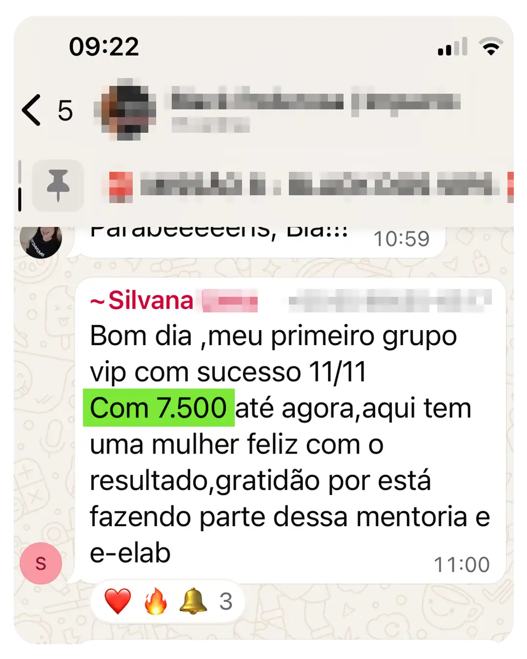 Depoimento de aluna